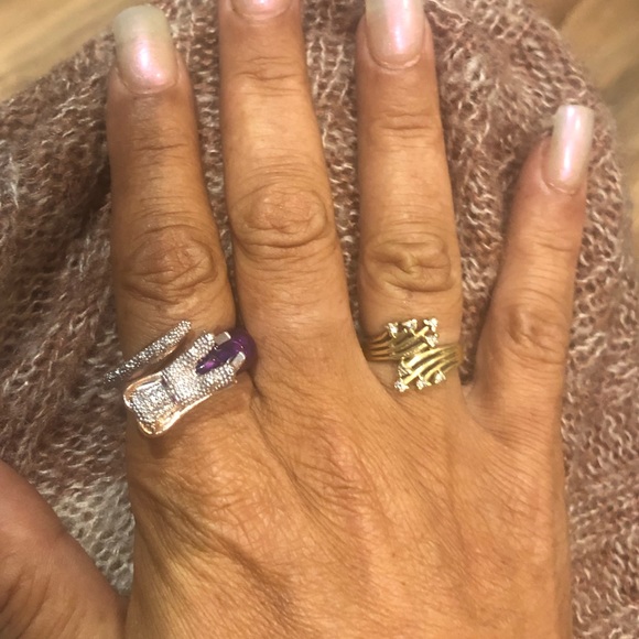 1 DY Sale ONLY! 14K ROSE GOLD DRAGON WHite Sapph R - Picture 4 of 16